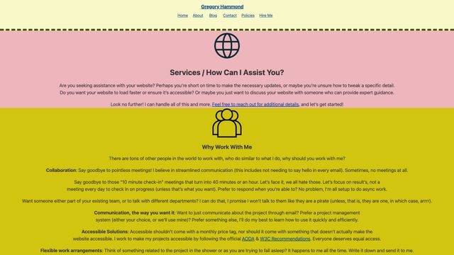 Screenshot of Gregory Hammond