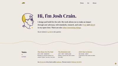 Screenshot of Josh Crain