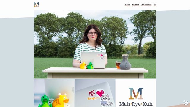 Screenshot of Home | Mah-Rye-Kuh by Marijke Luttekes