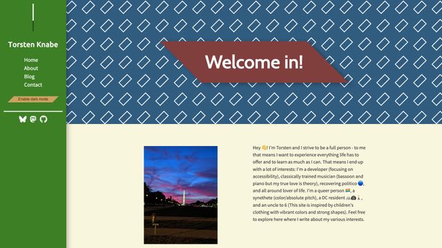 Screenshot of Welcome in!