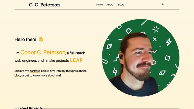 Screenshot of Home - Conor's Zone
