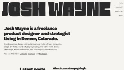 Screenshot of Josh Wayne