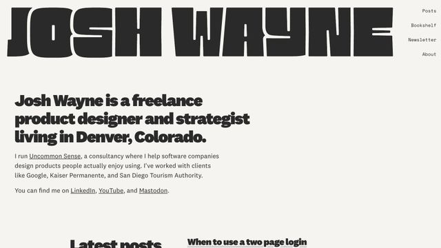 Screenshot of Josh Wayne