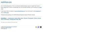 Screenshot of Annika Backstrom