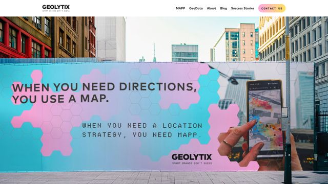 Screenshot of Location Analytics & Tools for Better Investments | GEOLYTIX