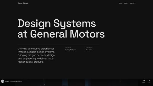 Screenshot of Danny Skelley - Product Designer