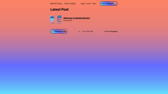 Screenshot of Spatial Movies