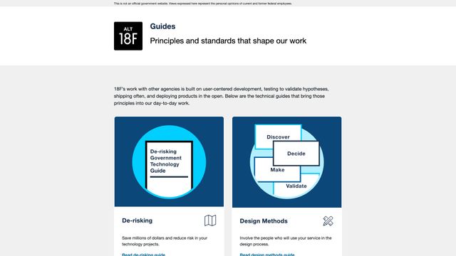 Screenshot of 18F Guides