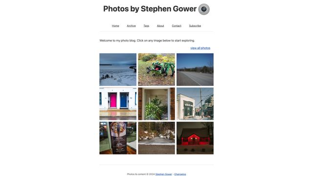 Screenshot of Photos by Stephen Gower | Photos by Stephen Gower