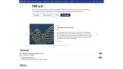 Screenshot of FIfF eV