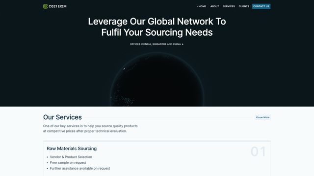 Screenshot of CG21 EXIM