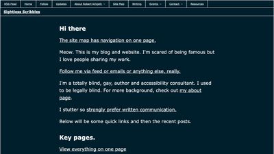 Screenshot of Sightless Scribbles