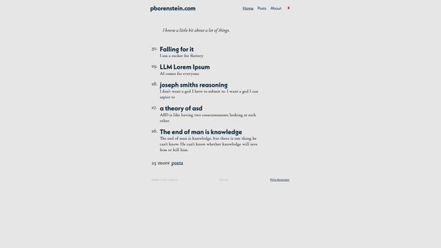 Screenshot of pborenstein.com