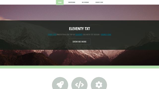 Screenshot of Static Site Eleventy - HTML5up TXT | AppSeed