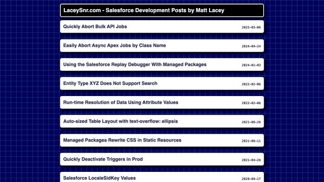 Screenshot of LaceySnr.com