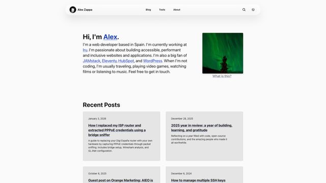 Screenshot of Alex Zappa