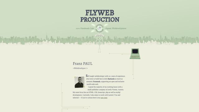 Screenshot of flyweb production