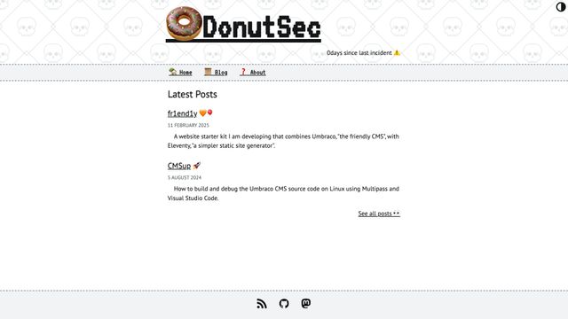 Screenshot of Latest Posts | DonutSec