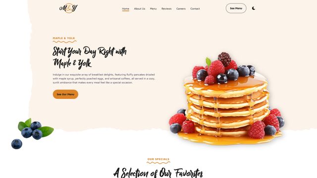 Screenshot of NW Indiana's Best Breakfast & Lunch | Maple & Yolk