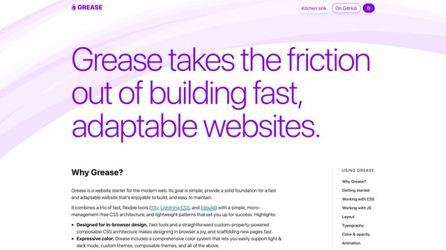 Screenshot of Grease | Grease