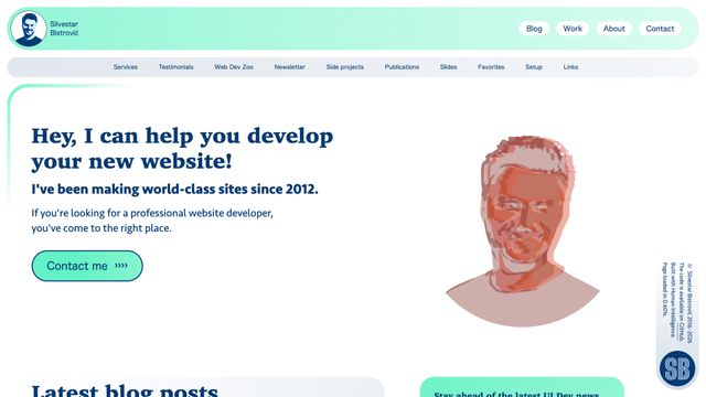 Screenshot of Home ✣ S.Bistrović