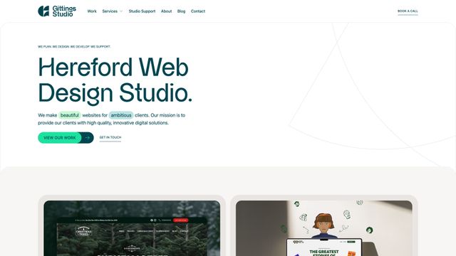Screenshot of Web Design Hereford | Gittings Studio