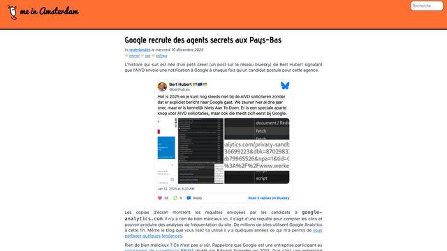 Screenshot of me in Amsterdam