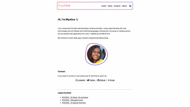 Screenshot of Mystica