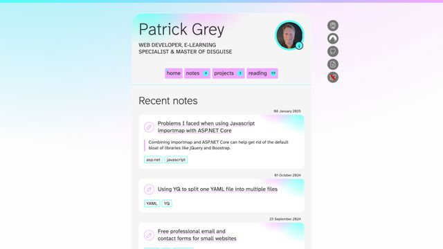 Screenshot of Patrick Grey