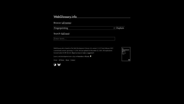 Screenshot of WebGlossary.info