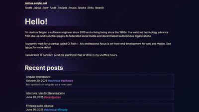 Screenshot of joshua.seigler.net