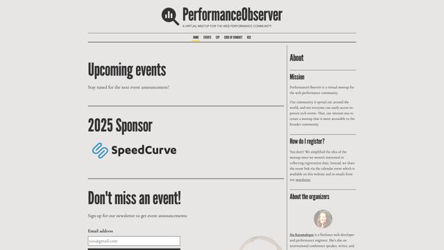 Screenshot of PerformanceObserver: A virtual web perf meetup