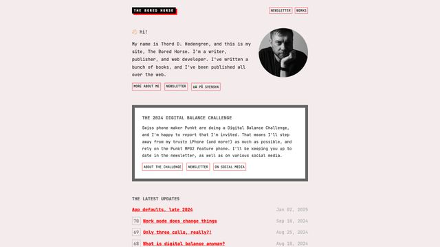 Screenshot of The Bored Horse