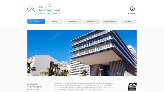 Screenshot of Var Aménagement Développement