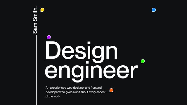 Screenshot of Sam Smith · Web Designer & Developer