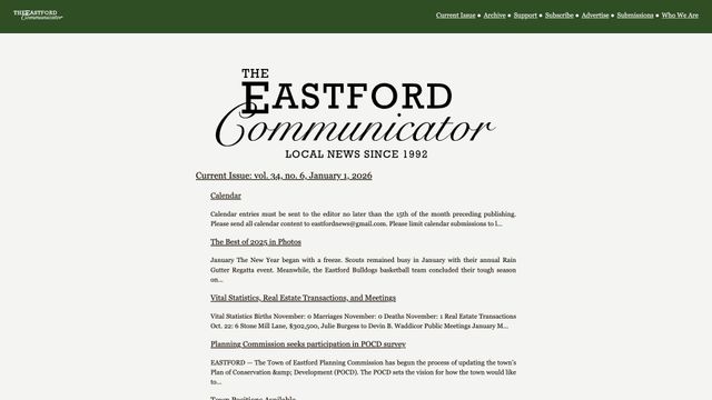 Screenshot of The Eastford Communicator
