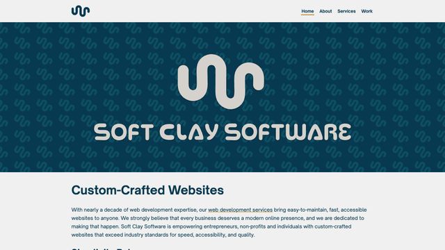 Screenshot of Soft Clay Software | Custom-Crafted Websites and Software