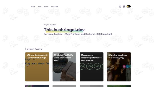 Screenshot of chringel.dev