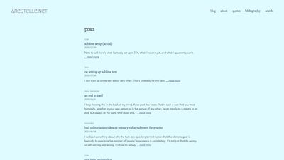 Screenshot of arestelle.net