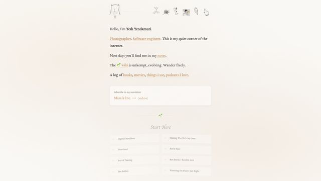 Screenshot of Yesh Yendamuri