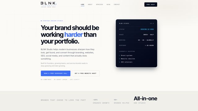 Screenshot of BLNK Studio