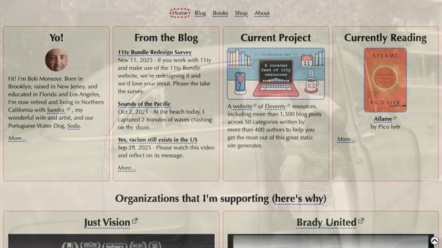 Screenshot of Bob Monsour