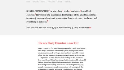 Screenshot of Shady Characters