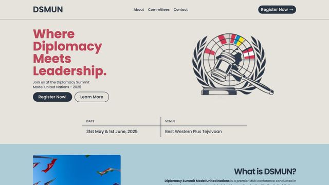 Screenshot of Diplomacy Summit Model United Nations