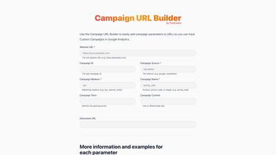 Screenshot of Campaign URL Builder