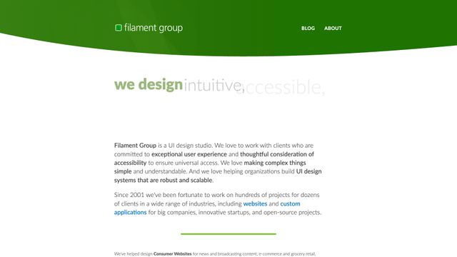 Screenshot of Filament Group, Inc.