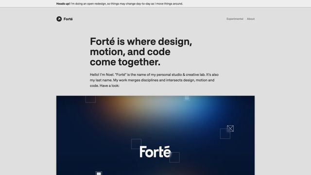 Screenshot of Forté