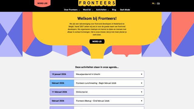 Screenshot of Welkom bij Fronteers! - Fronteers