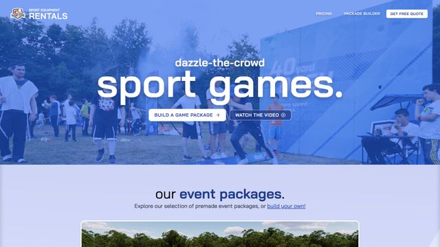 Screenshot of Game Time Rentals