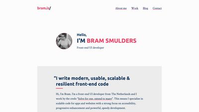 Screenshot of bram.is